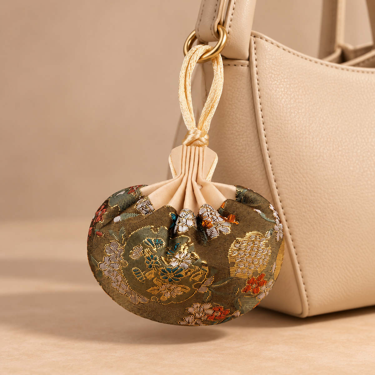 Bronze Embroidered Scented Sachet Bag