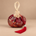Burgundy Embroidered Scented Sachet Bag