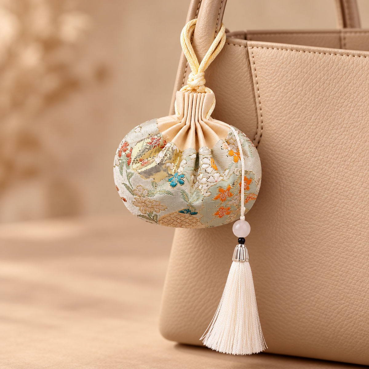 Sage Embroidered Scented Sachet Bag